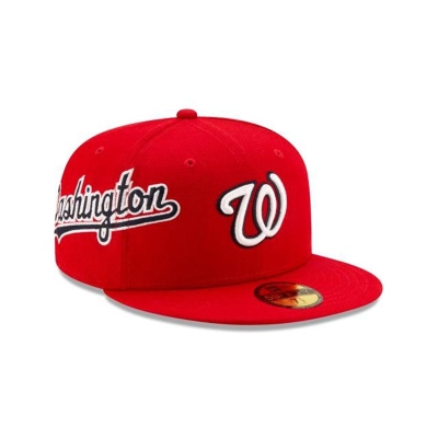 Sapca New Era Washington Nationals MLB Slant 59FIFTY Fitted - Rosii